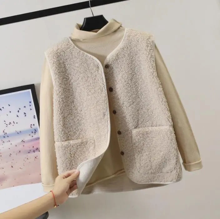 Warm Plush Fleece Vest for Women