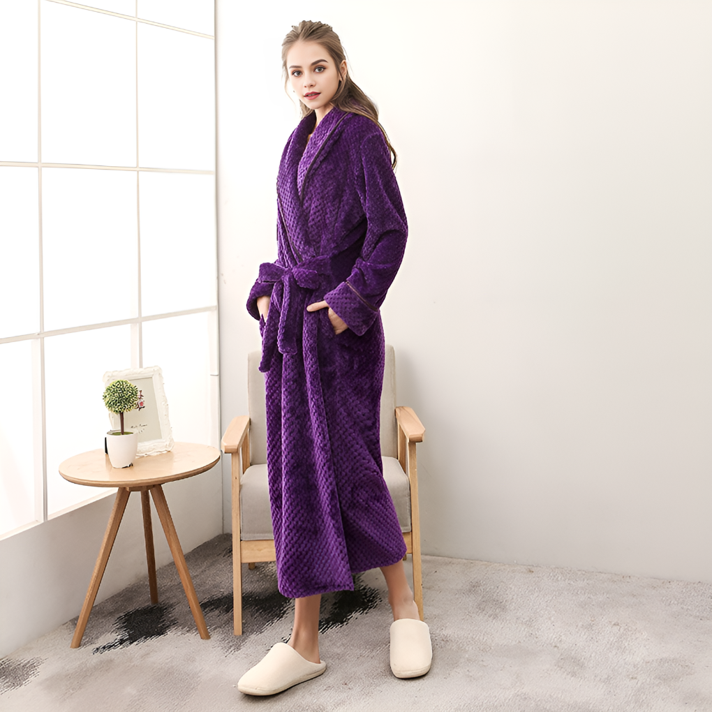 Women's Hooded Bathrobe Plush