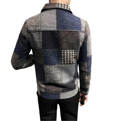 Alvan Mens Glen Stripe Overcoat