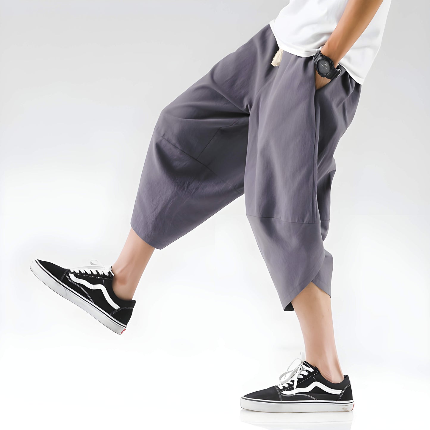 Comfortable Wide Leg Harem Pants - VibreMode
