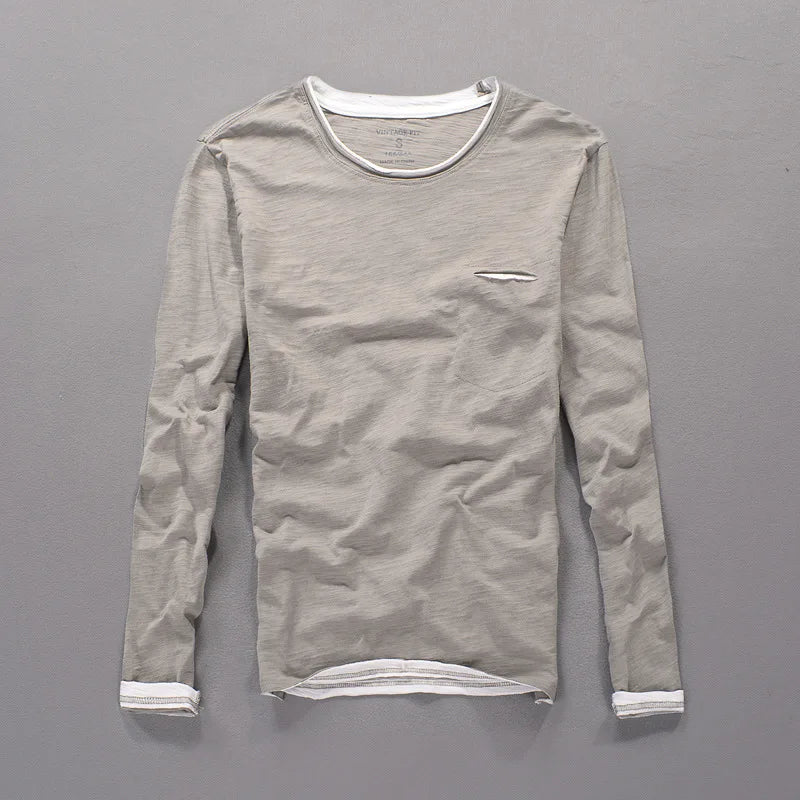 Men's Cotton Henley Shirt