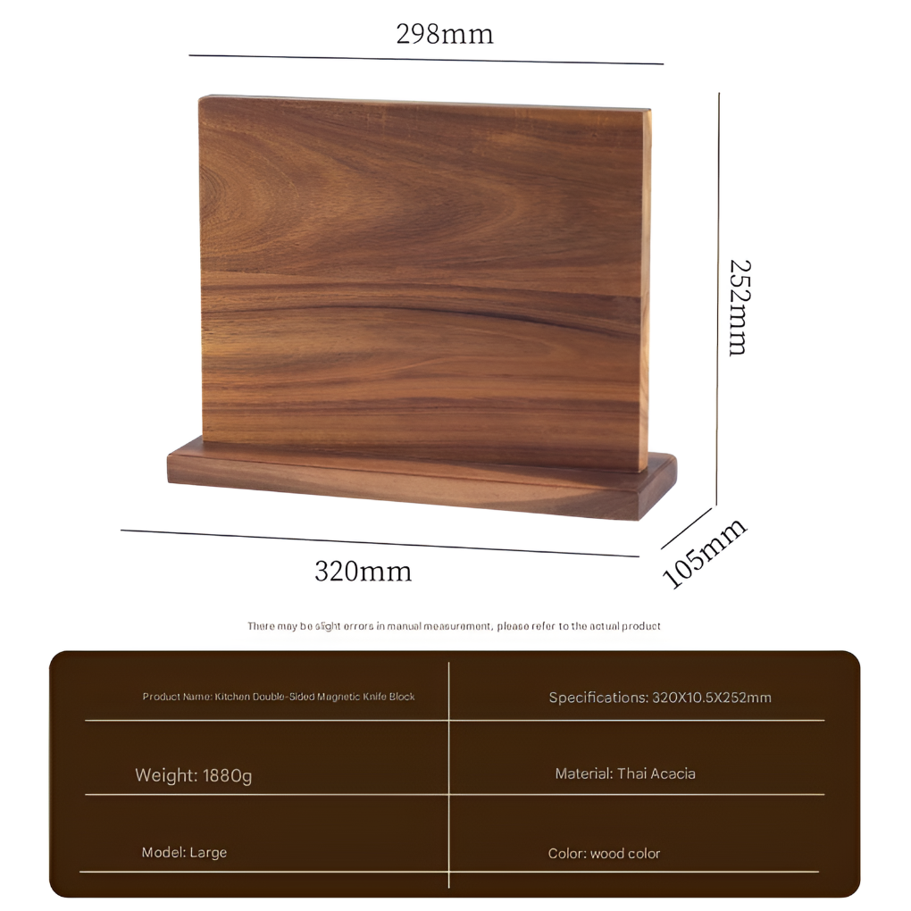 Magnetic Wooden Knife Block - VibreMode
