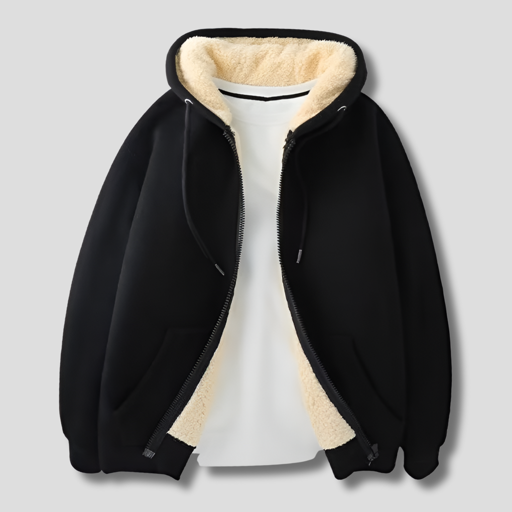 Men's Fleece Lined Winter Hoodie Jacket