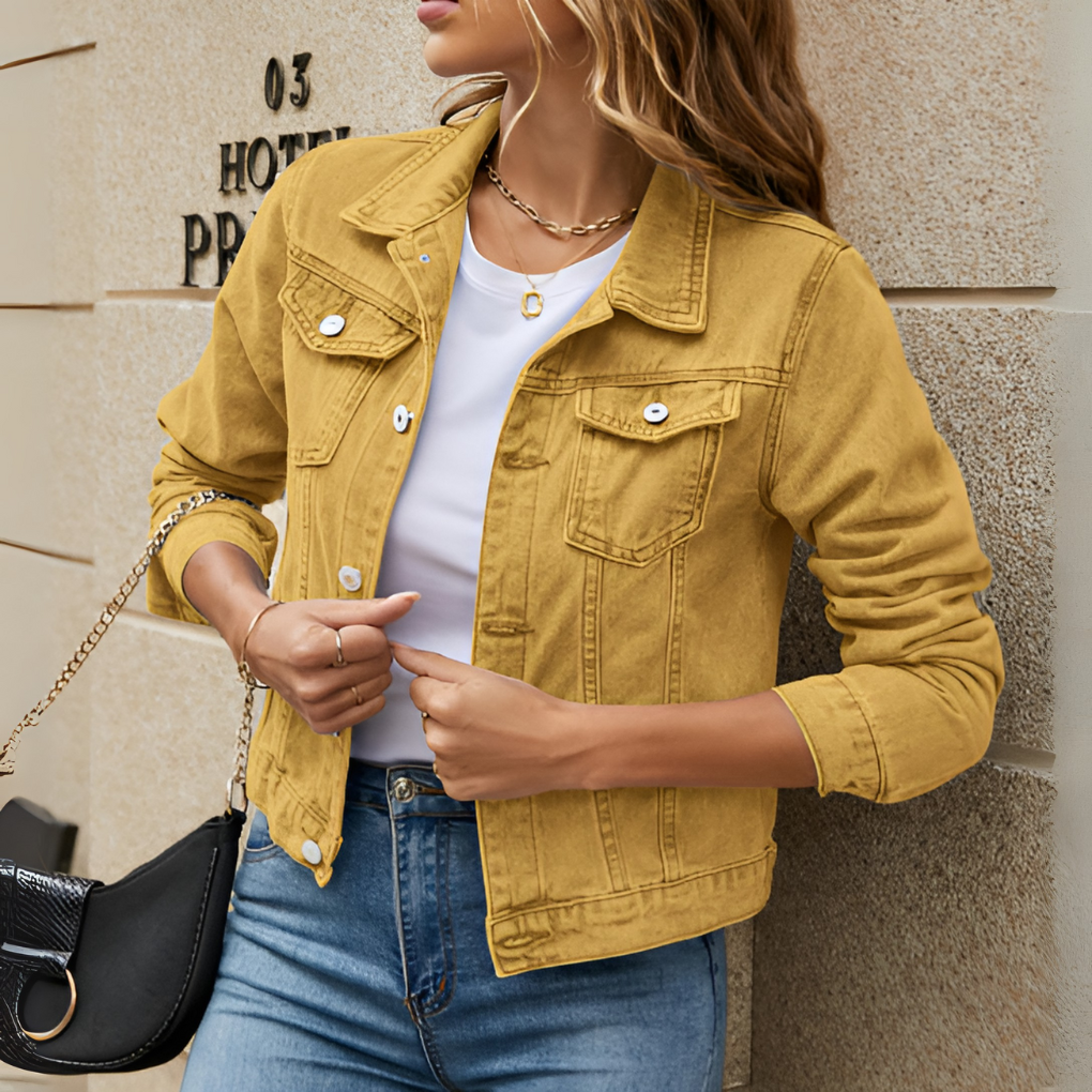 Women's Denim Button Down Jacket