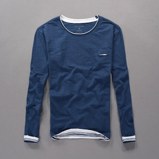 Maverick Men's Cotton Long Sleeve Shirt - VibreMode
