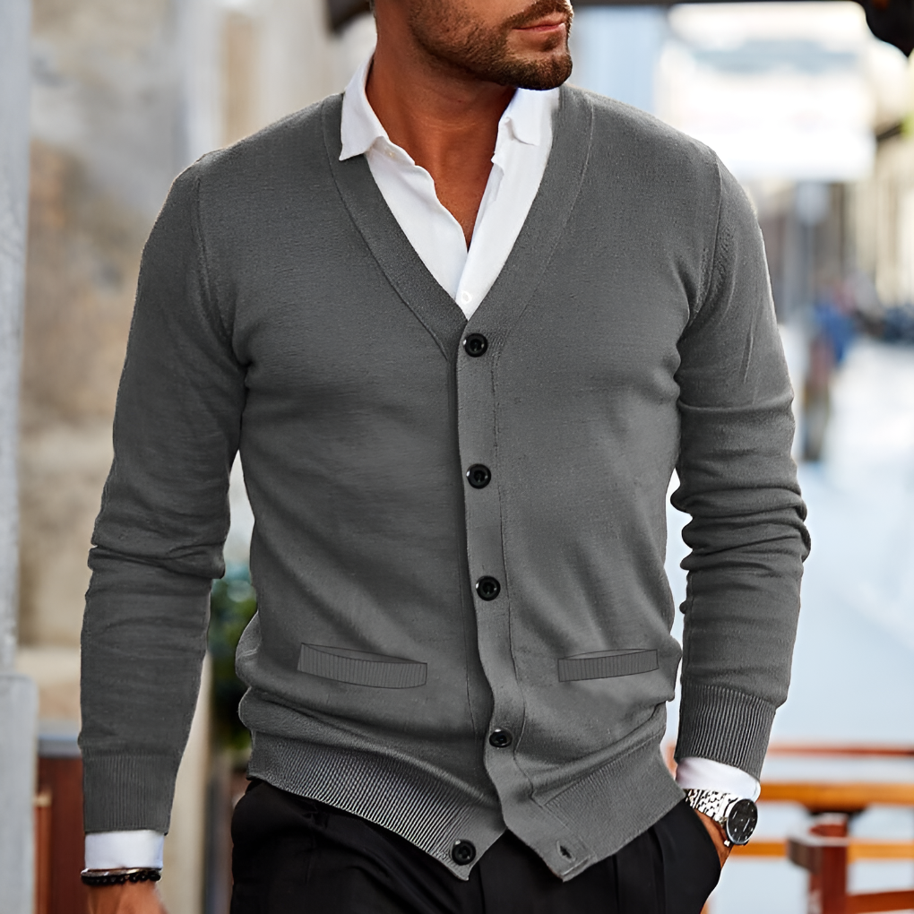 Men's Cotton Cardigan Casual Style