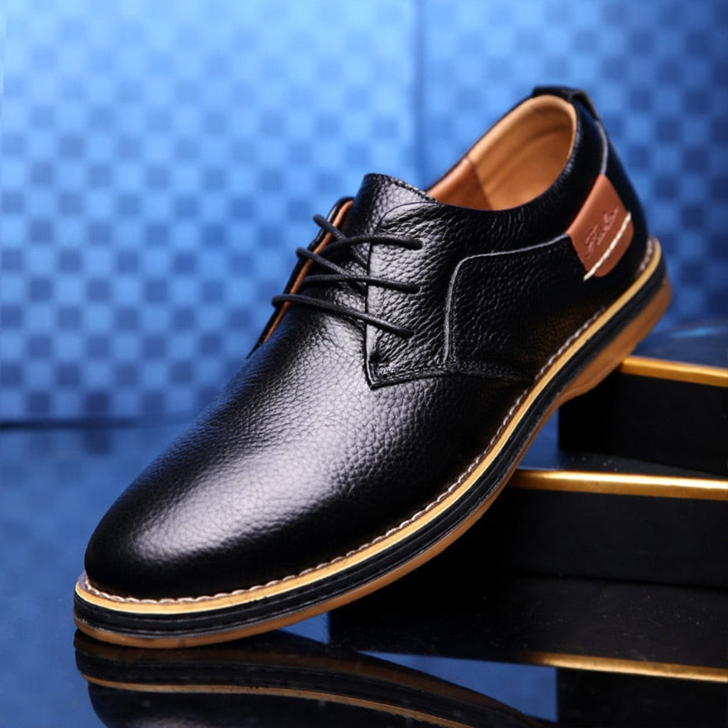 Men's Leather Oxford Shoes Classic Black