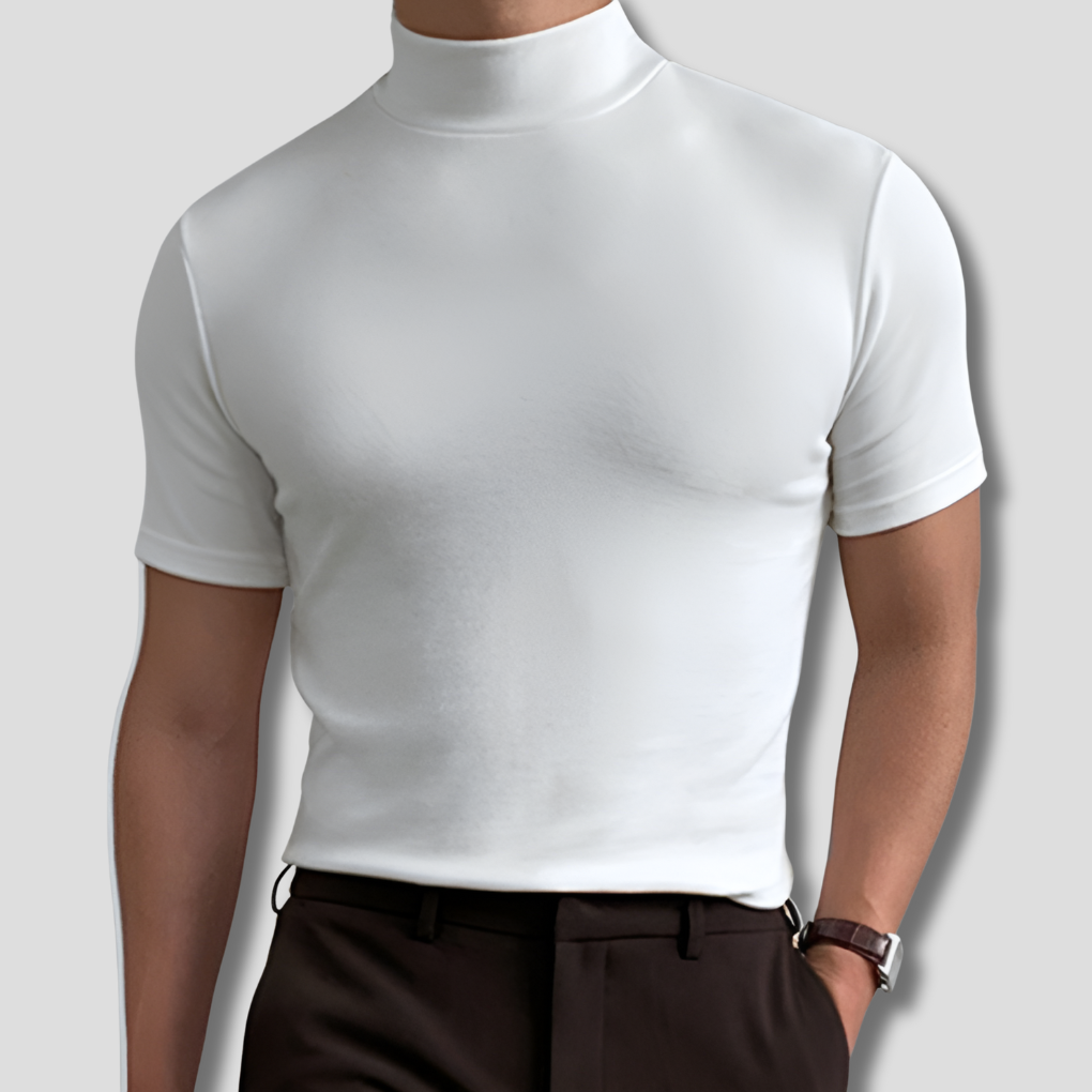 Men's Breathable Turtleneck Sweater Shirt - VibreMode