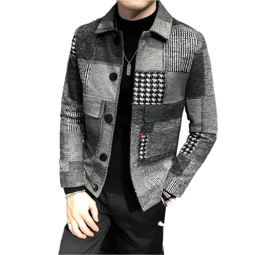 Alvan Mens Glen Stripe Overcoat