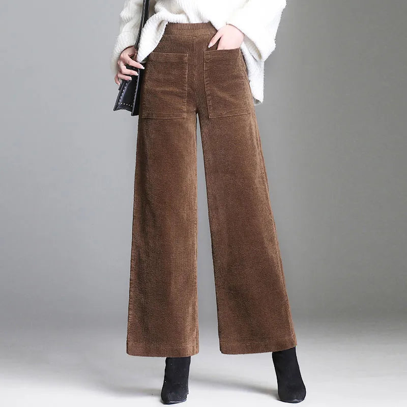 Rustic Textured Corduroy Trousers