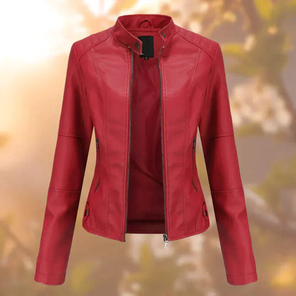 Women's Slim Fit Biker Leather Jacket