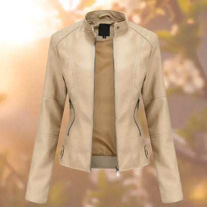 Women's Slim Fit Biker Leather Jacket