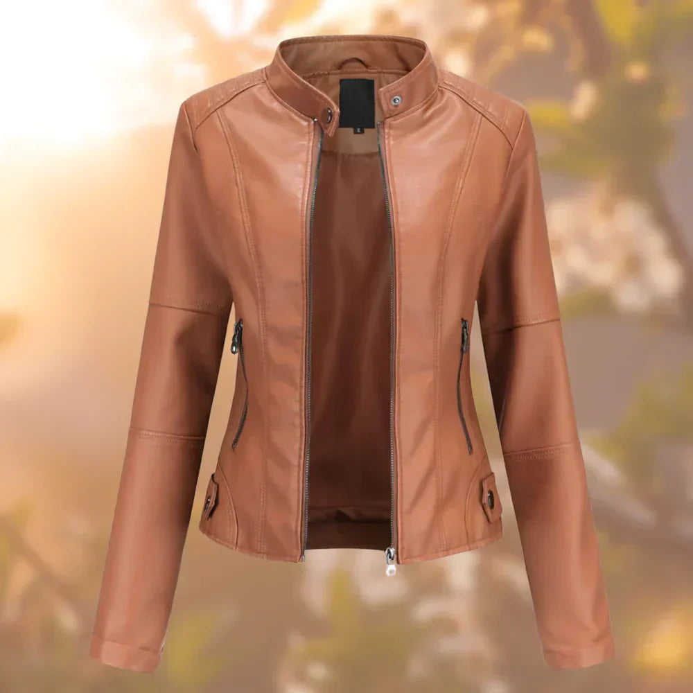 Women's Slim Fit Biker Leather Jacket