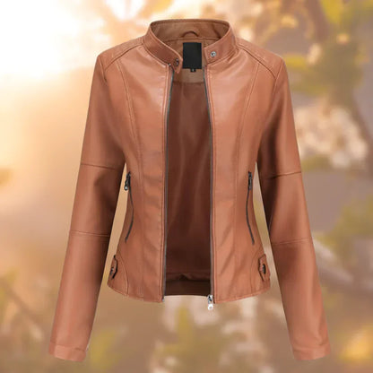 Women's Slim Fit Biker Leather Jacket