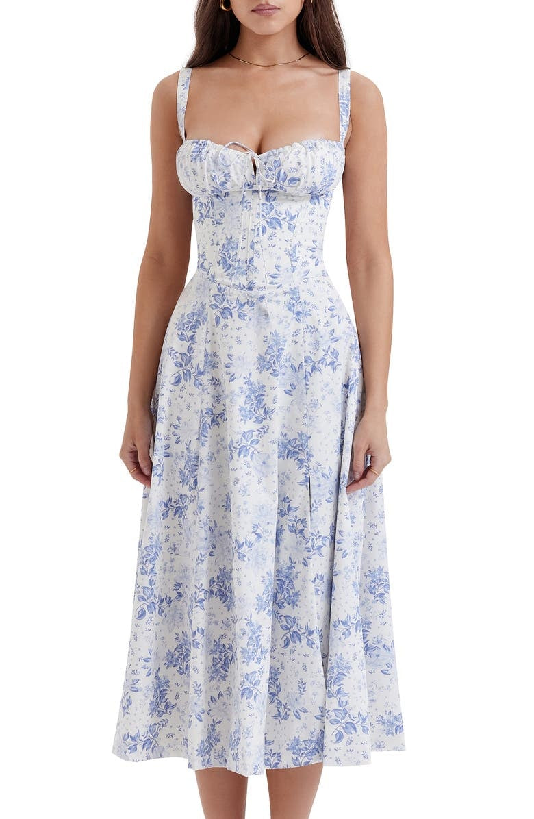 Women's Floral Print Spring Party Dress