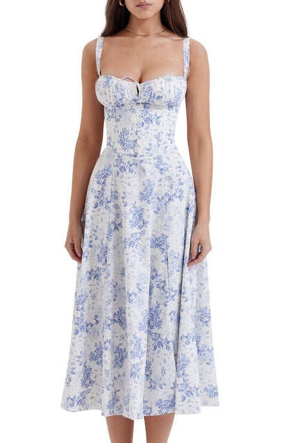 Women's Floral Print Spring Party Dress