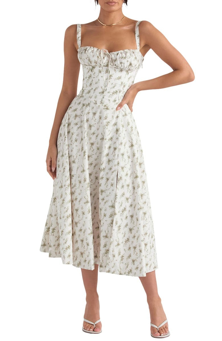 Women's Floral Print Spring Party Dress