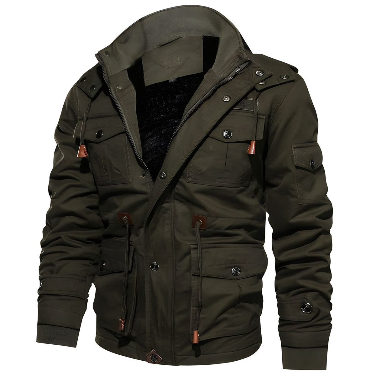 Men's Zipper Jacket Multiple Pockets - VibreMode