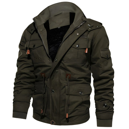 Men's Zipper Jacket Multiple Pockets - VibreMode