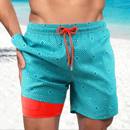 Men's Swim Shorts Lined Phone Pocket