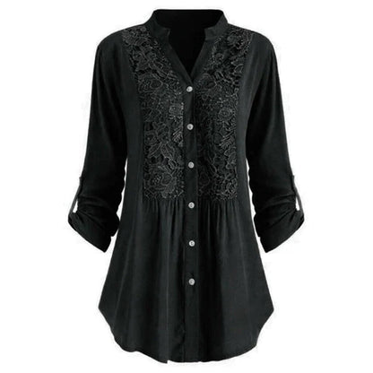 Feminine Ruffle Front Women Blouse