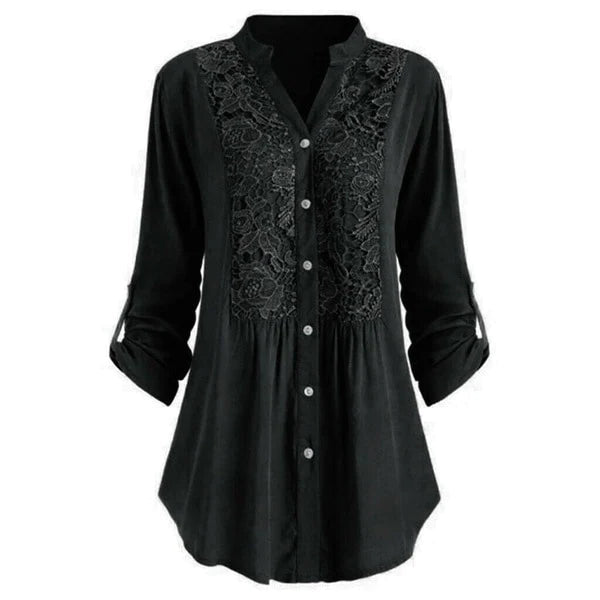 Women's Lace Blouse Embroidered - VibreMode