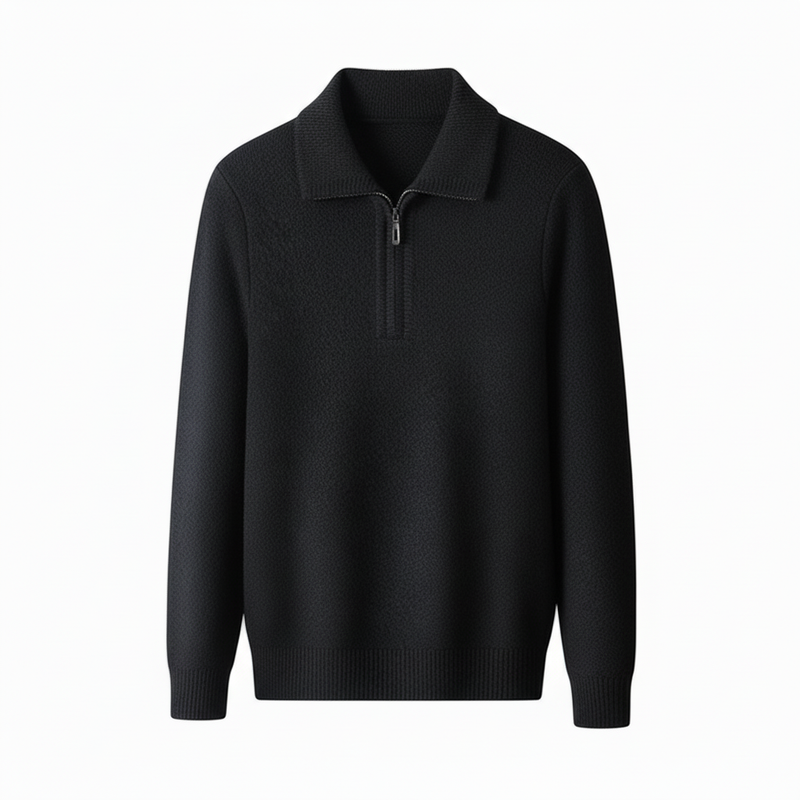 Men's Half-Zip Collared Sweater