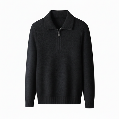 Men's Half-Zip Collared Sweater