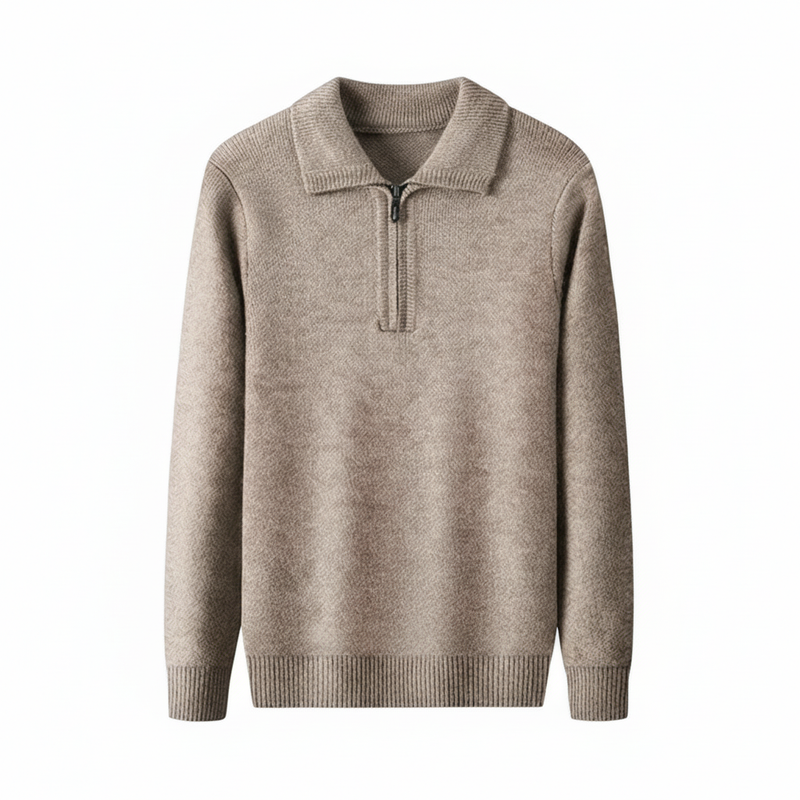 Men's Half-Zip Collared Sweater