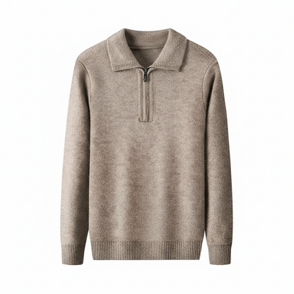 Men's Half-Zip Collared Sweater