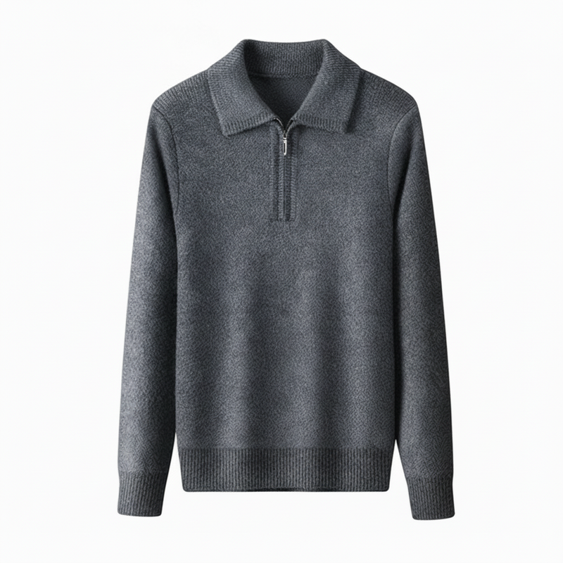 Men's Half-Zip Collared Sweater