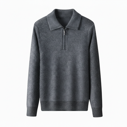 Men's Half-Zip Collared Sweater