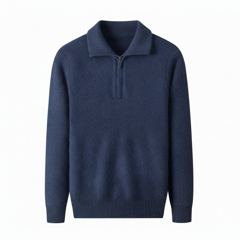 Men's Half-Zip Collared Sweater - VibreMode
