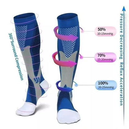 Knee High Compression Socks Support Varicose Veins Relief