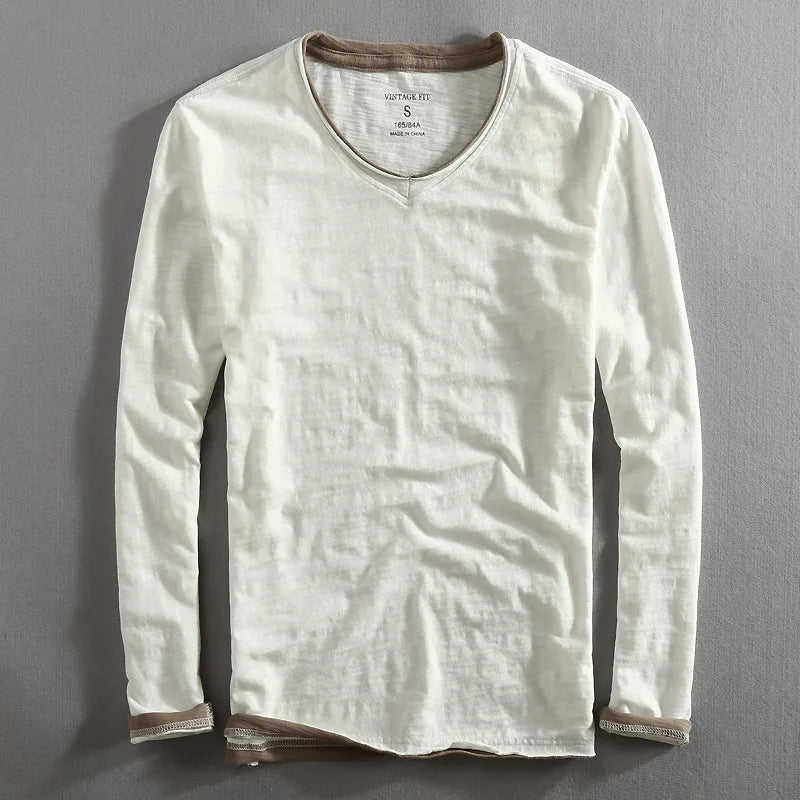 Hokuto Men's Cotton Long Sleeve Shirt