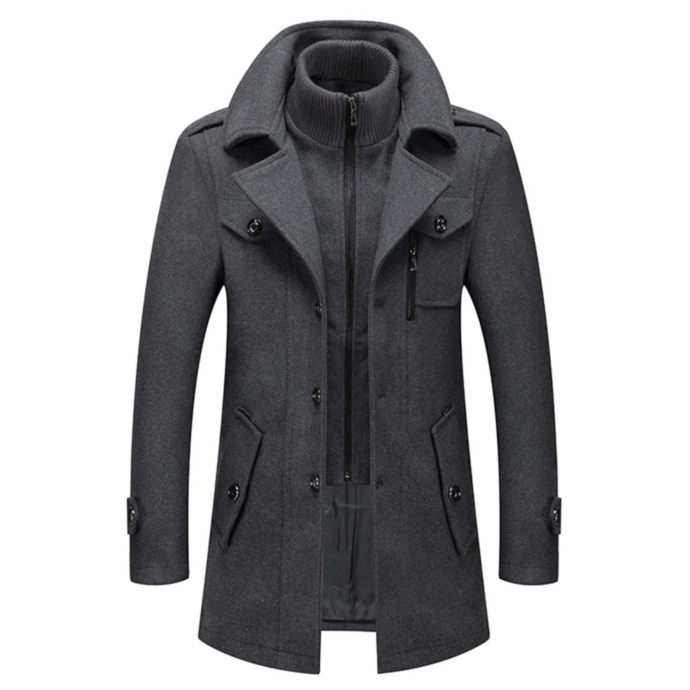 Warm Men's Quilted Parka Coat