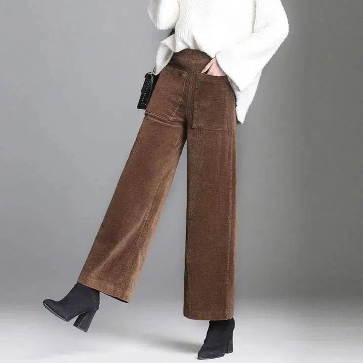 Rustic Textured Corduroy Trousers