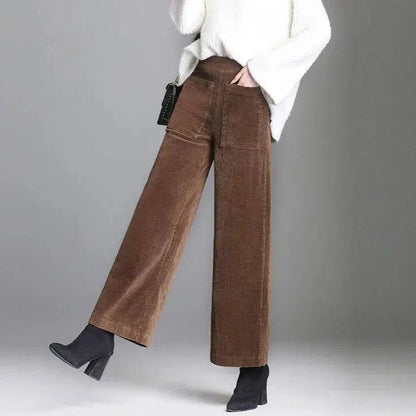 Rustic Textured Corduroy Trousers