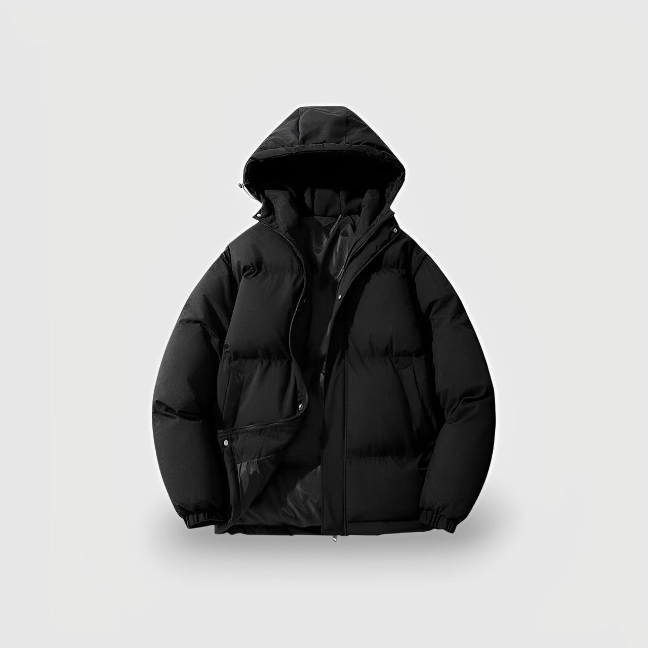Women's Insulated Puffer Parka Jacket Quilted Waterproof Black
