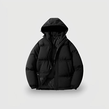 Women's Insulated Puffer Parka Jacket Quilted Waterproof Black