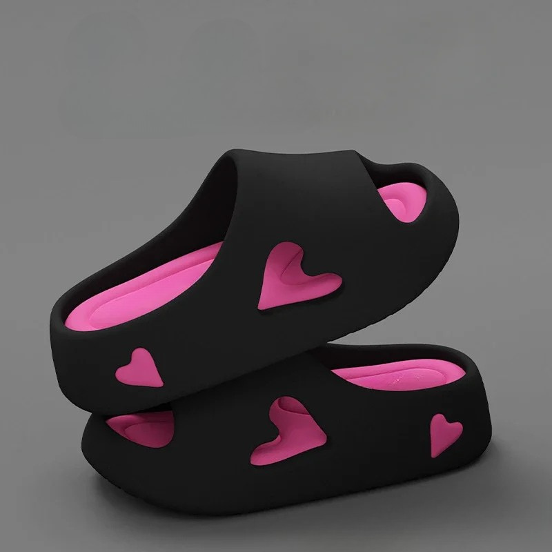 Comfortable Heart Shaped Flip Flop Sandals - VibreMode