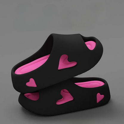 Comfortable Heart Shaped Flip Flop Sandals - VibreMode