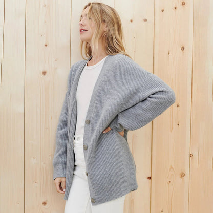 Pastel Pink Ladies Spring Knit Cardigan