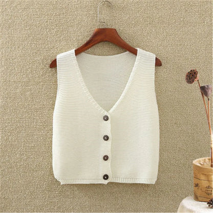 Women's Knit Button Vest