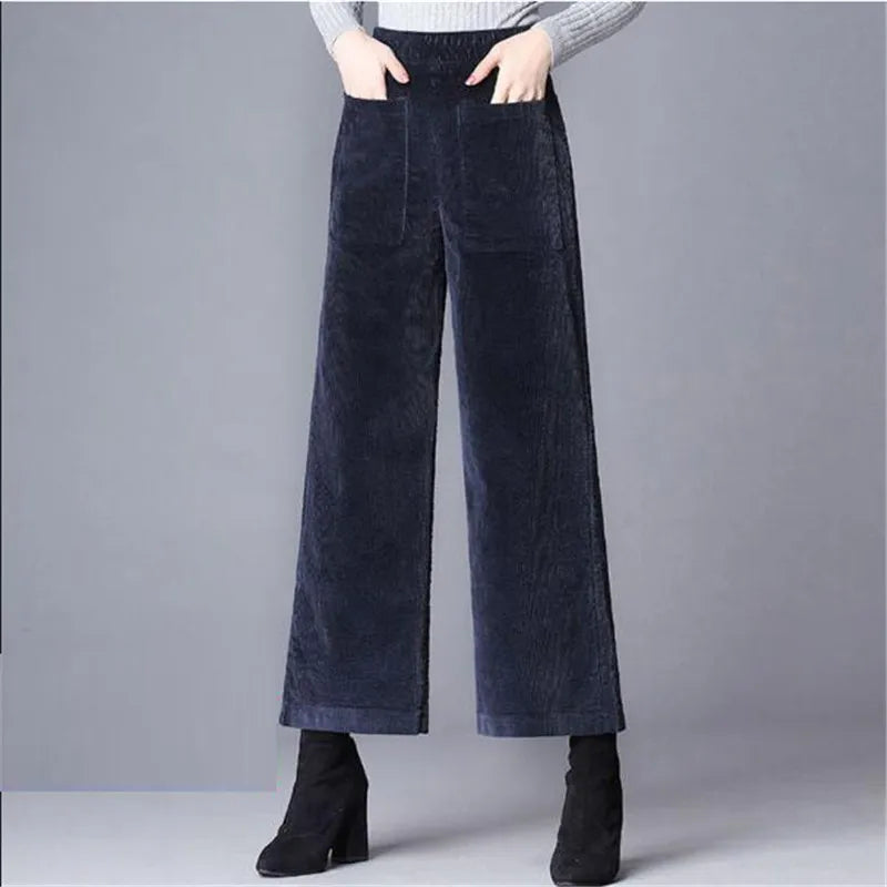 Rustic Textured Corduroy Trousers