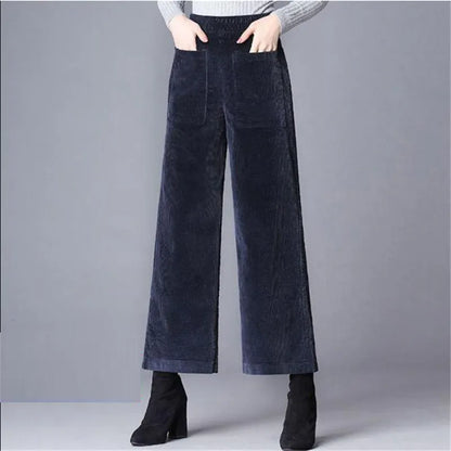Rustic Textured Corduroy Trousers