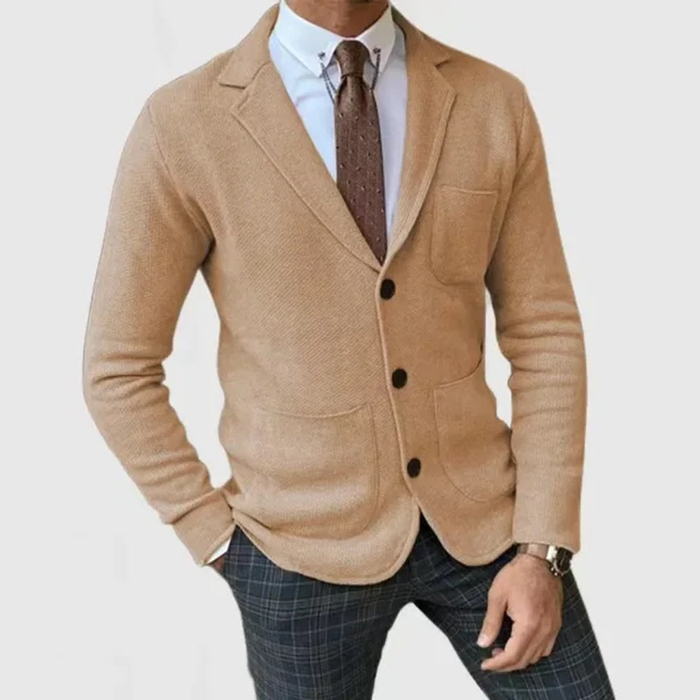Men's Knitted Blazer Refined Style - VibreMode