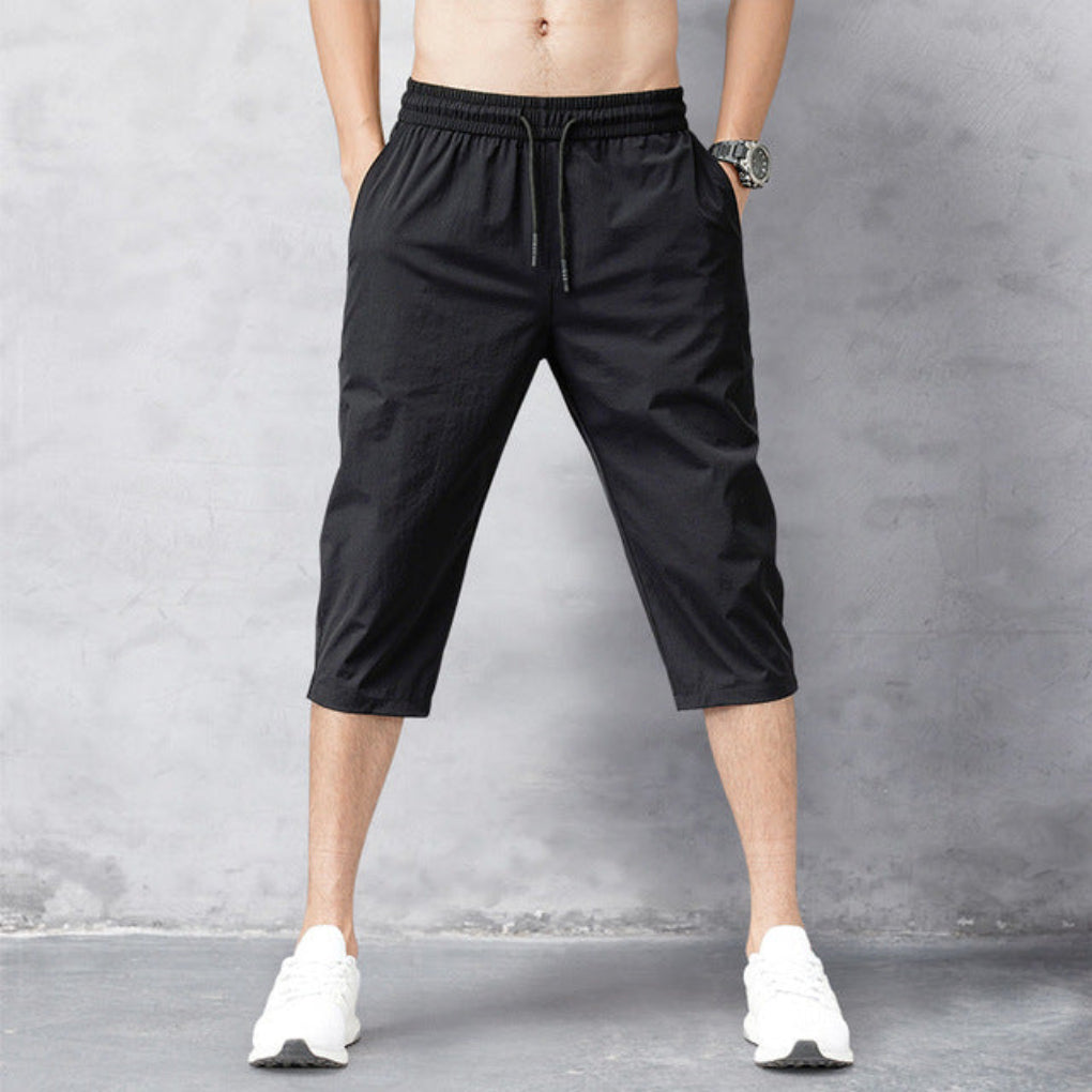Men's Nylon Pants Quick-Drying Black - VibreMode