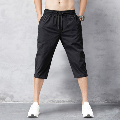Men's Nylon Pants Quick-Drying Black - VibreMode