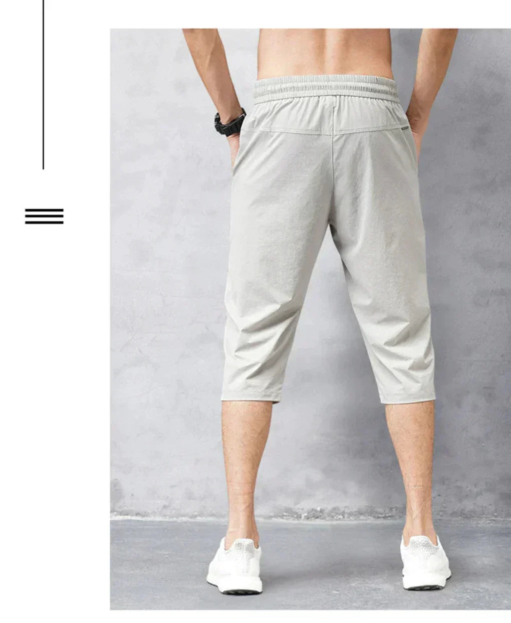 Men's Nylon Pants Quick-Drying Black